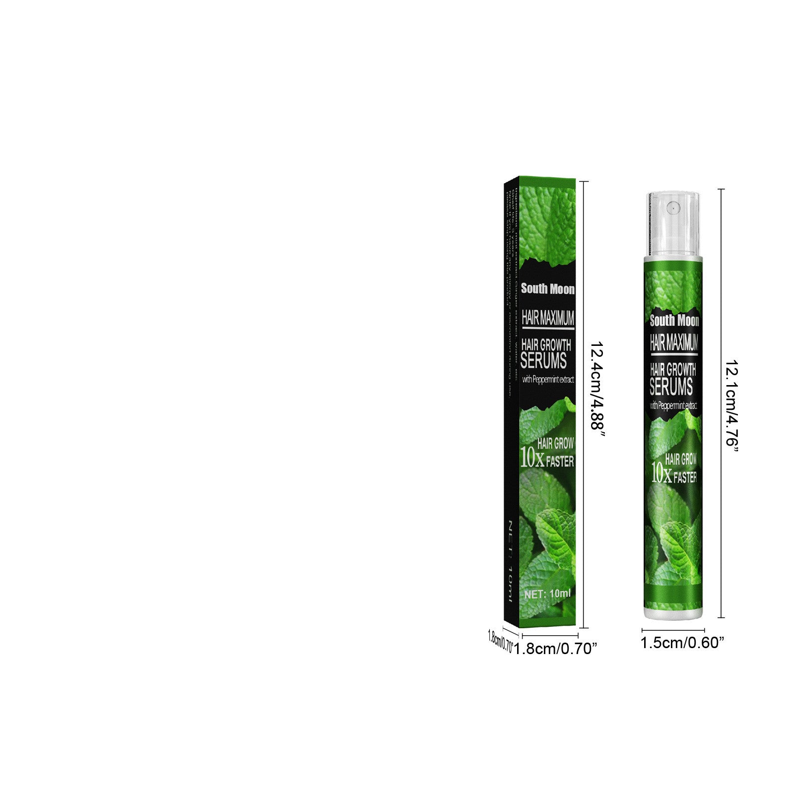 Mint Nourishing Hair Growth Spray – Moisturizing & Strengthening Scalp Treatment | 10ml