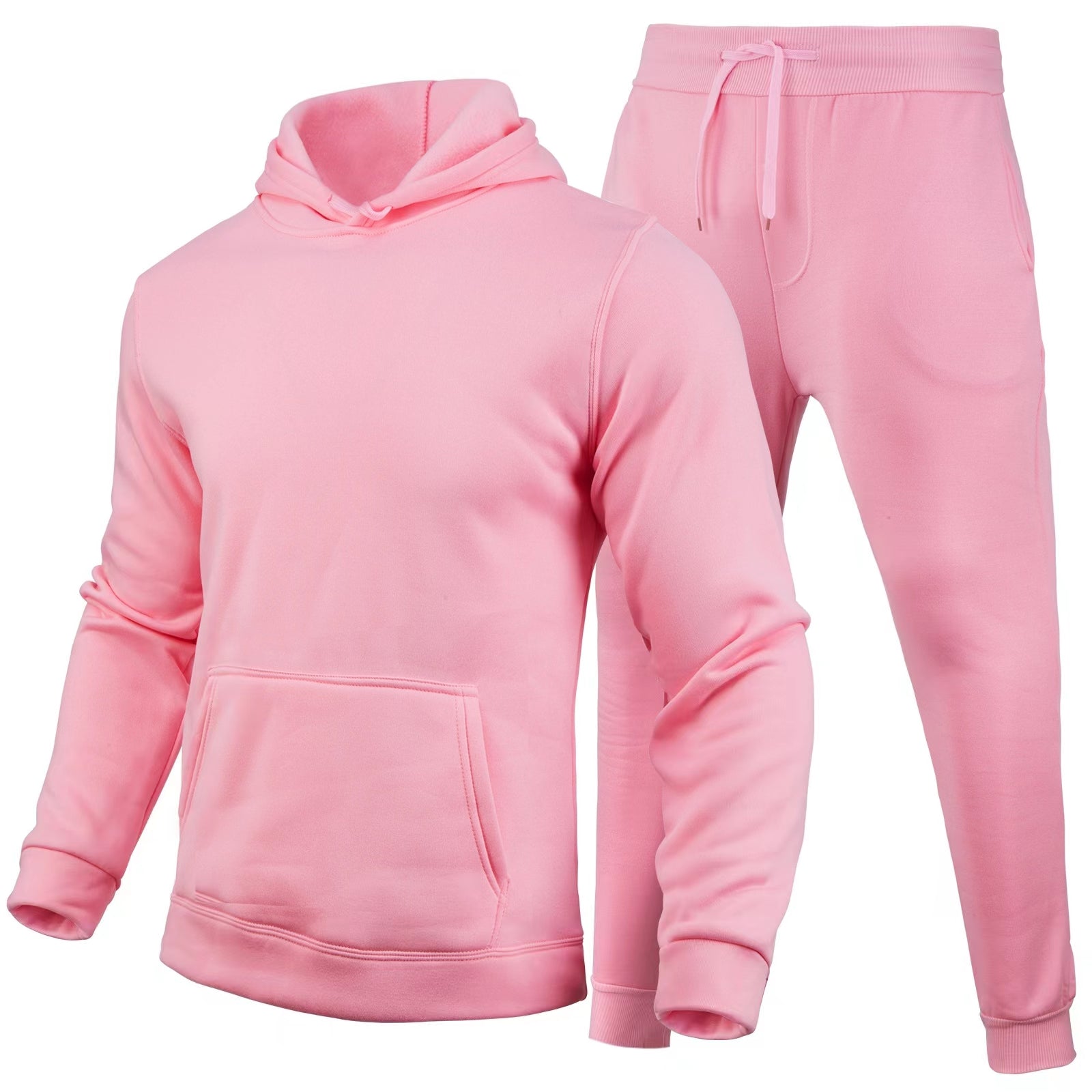 Women's Casual European Size Blank Solid Color Set