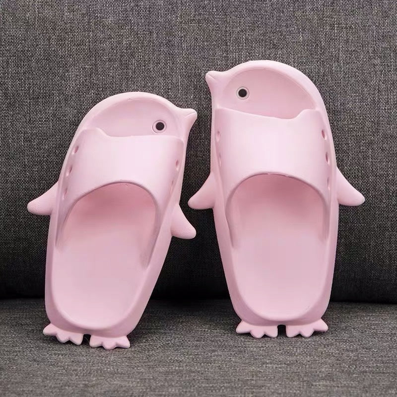 Kids & Women's Cute Penguin EVA Flip-Flops – Non-Slip Cartoon Summer Sandals