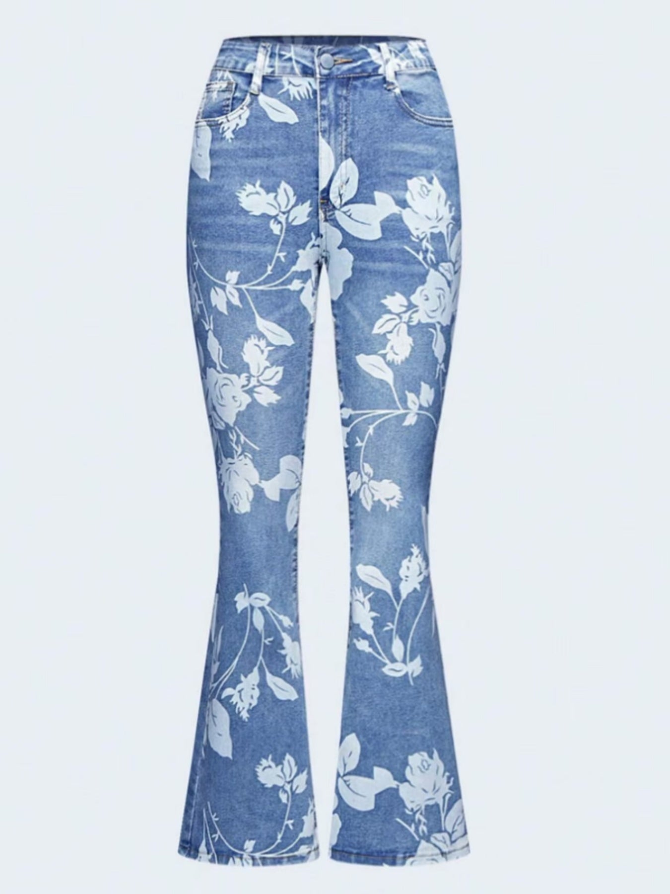 Women's Printed Denim Pants – Warm Four Seasons Jeans