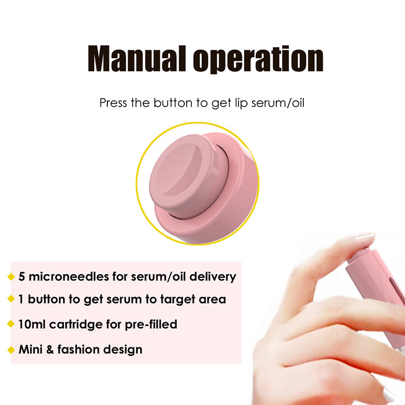 2-in-1 Microneedle Hydration Roller – Lip Care & Serum Applicator