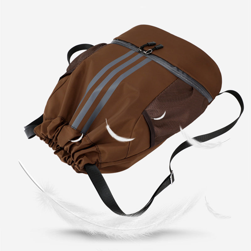 Unisex Oxford Drawstring Crossbody Travel Bag – 20-35L with Shoe Compartment