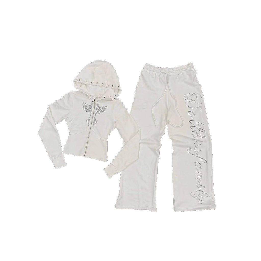 Y2K High-Street Trendy Rivet Straight Hoodie In Harajuku Style