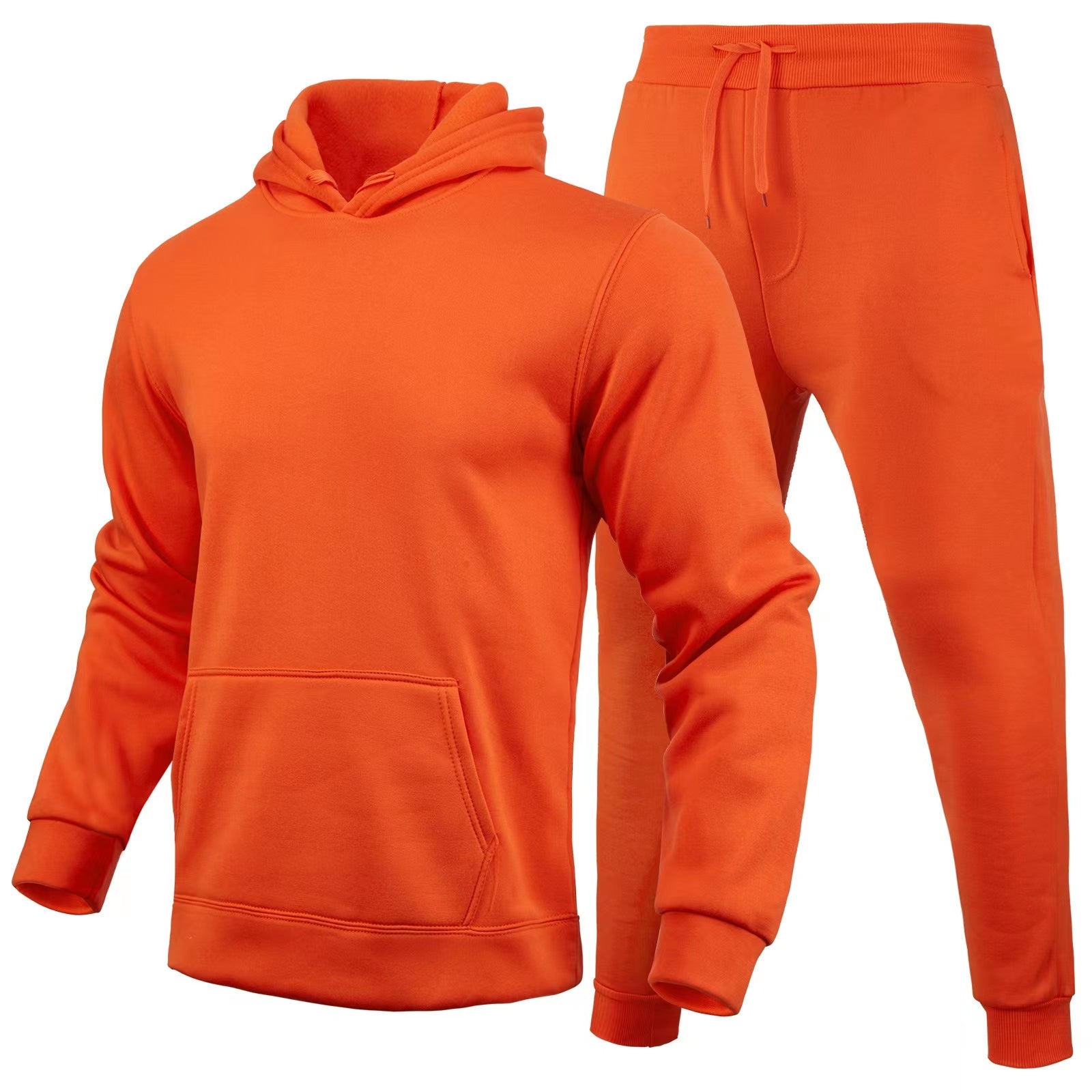 Women's Casual European Size Blank Solid Color Set