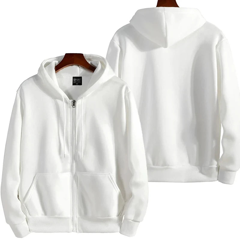 Sweatshirts à Capuche Zippés Homme Hiver Automne Nouveau Sweat-shirt à Capuche à Manches Longues Mode Décontracté Tenue Masculine Vêtements de Sport Coupe Ample