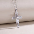1Shelter Luxury Fashion Diamond Pendant Necklace Set With Mosan Diamond Silver Ornaments Prohibit TikTok sales