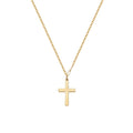 14K Gold Plated Small Cross Pendant Necklace For Women On 18 Inch Chain