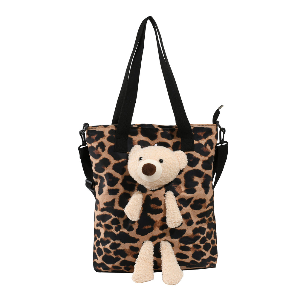 Bear Tote Bag – Cute Aesthetic Canvas Shoulder Bag for Women & Girls