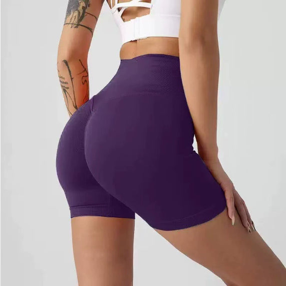 High-Waist Yoga Shorts Women's Seamless Hip-Lift Fitness Shorts – AdriaPulse