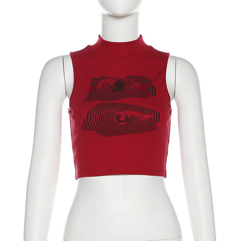 Street Letters Crop Tank Top | Strapless Printed Summer Top – Women