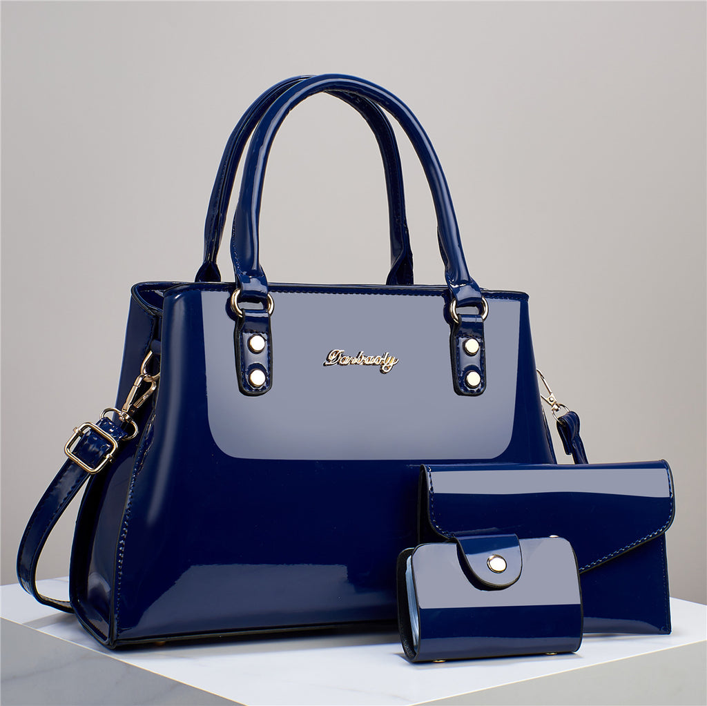 Women's Fashion Shoulder Bag Set | 3-Piece Messenger Bag – Handbag + Mini Bag + Card Holder