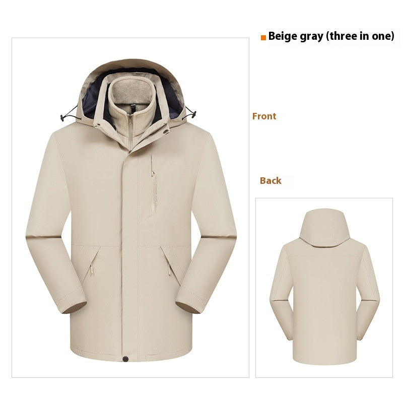 3-in-1 Waterproof Windproof Jacket | Warm Outdoor Coat – Unisex