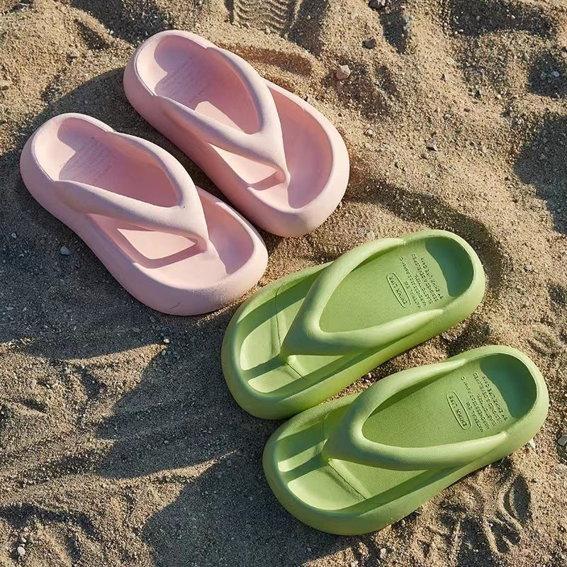Plateau-Flip-Flops mit Schleife – Damen-Sommer-Strandsandalen