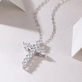 Moissanit Diamant Anhänger Halskette – Luxus S925 Silberkette