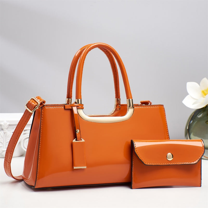 Casual Women's PU Leather Shoulder Bag – Chain & Embroidery Detail Tote