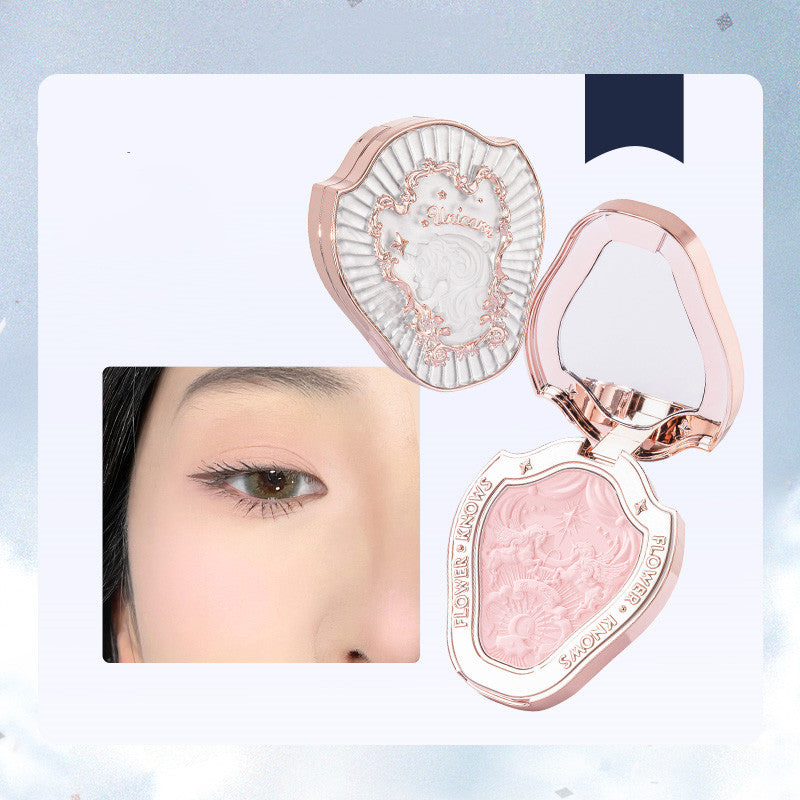 Flower Knows Unicorn Relief Powder Blusher – Expanding Color Blush for a Dreamy, Radiant Complexion