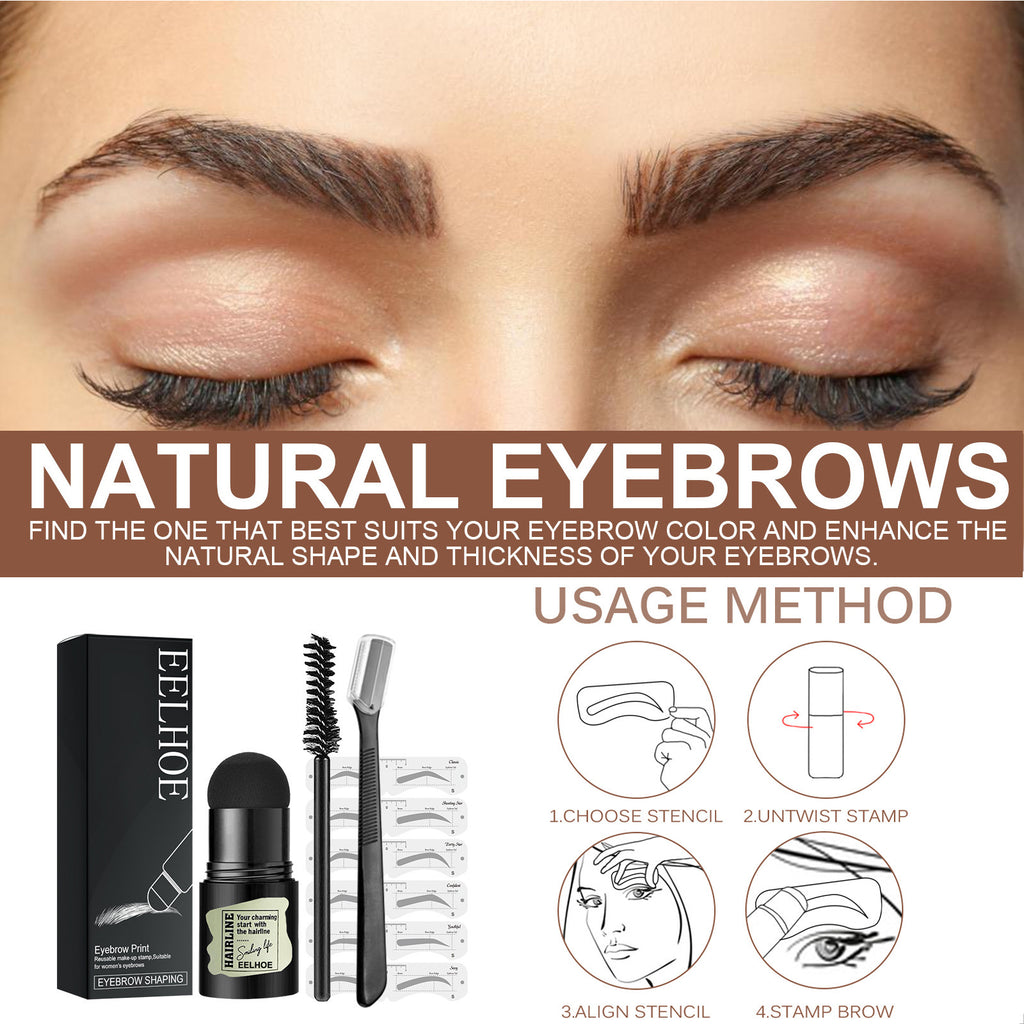 Eyebrow Print Set Natural Quick Eyebrow Stencil Makeup Dark Brown – AdriaPulse"