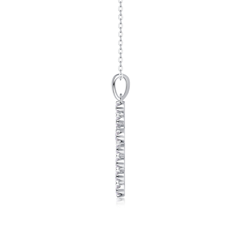 Collier pendentif solitaire moissanite – Chaîne de luxe en argent S925