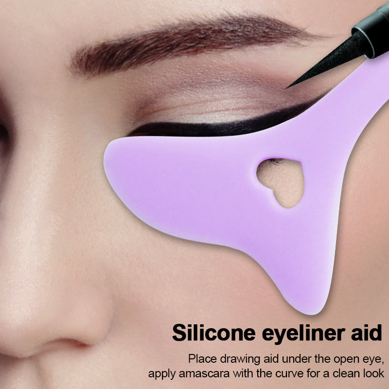Pochoir Eyeliner Ailé en Silicone – Outil de Maquillage Réutilisable pour Débutantes