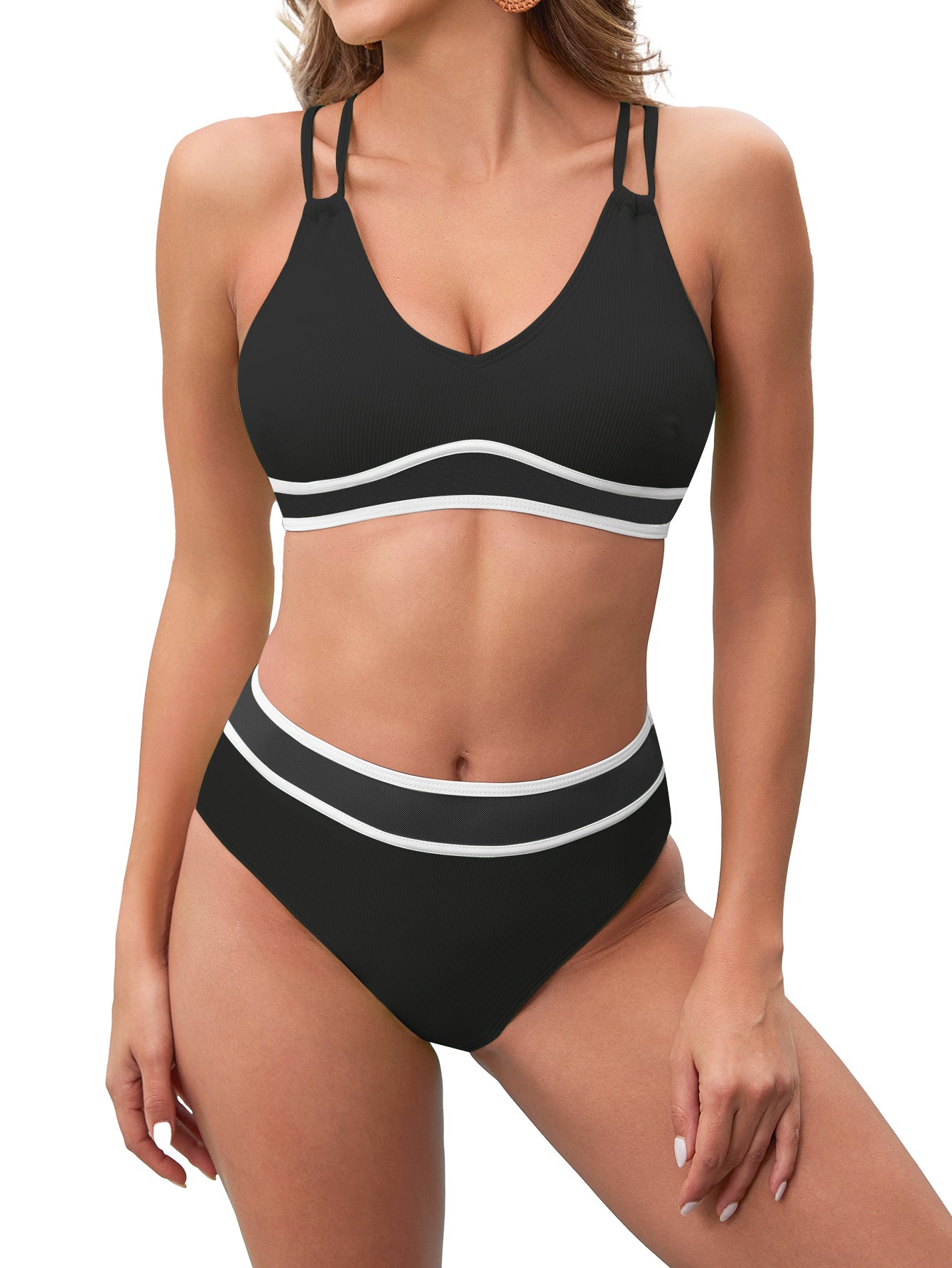Women's Split Bikini Swimwear – Sleeveless Two-Piece