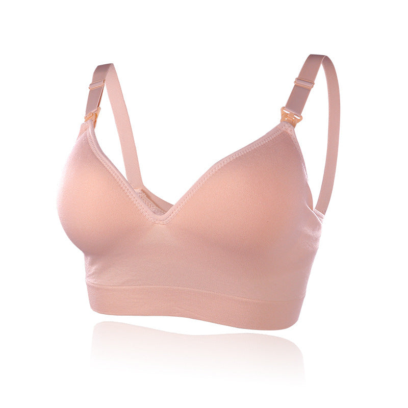 Maternity Nursing Bra – Unwired Front Buckle Large Cup Breastfeeding Bra
