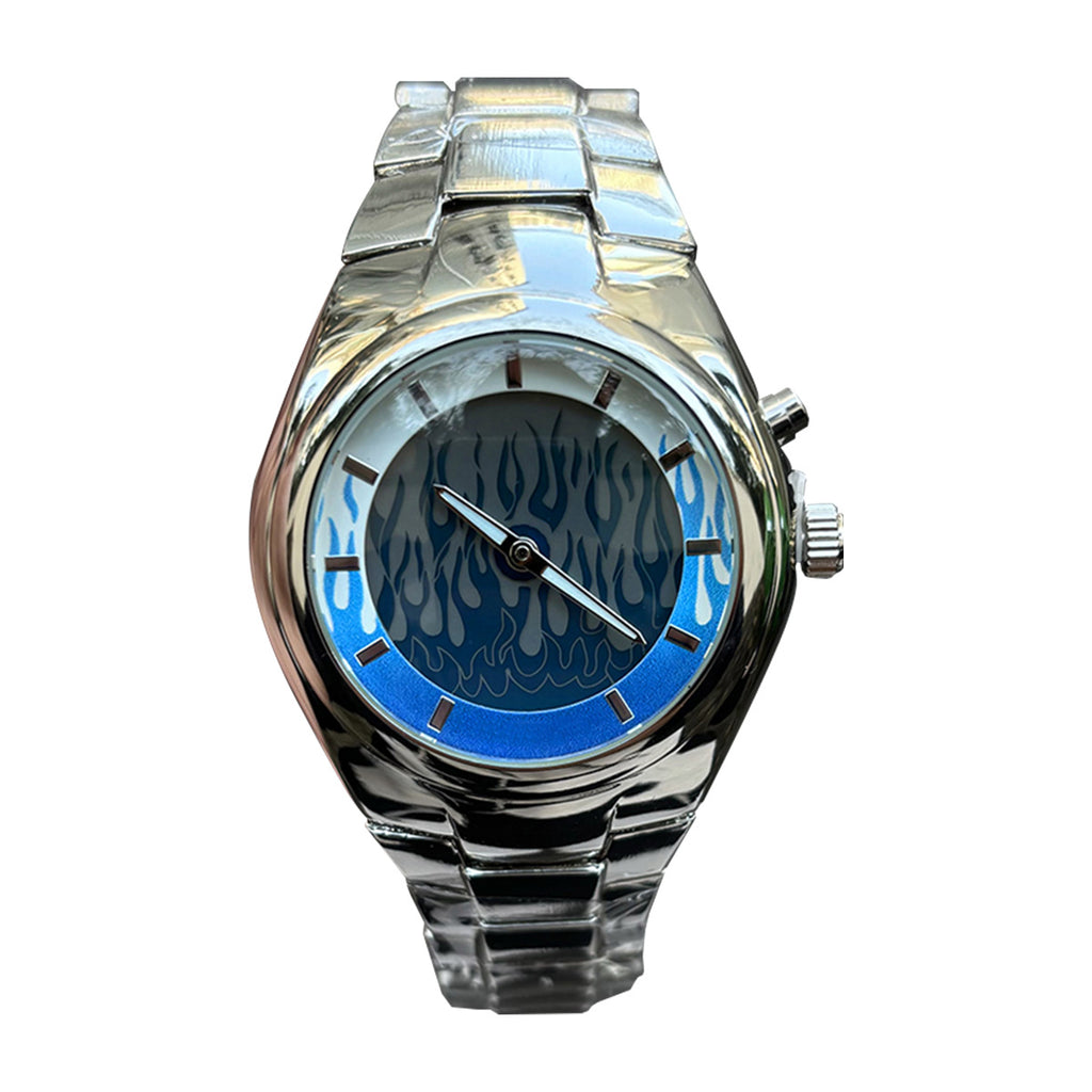 Y2K-inspirierte Kreative Dynamische Flammen-Herrenuhr