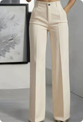 Damen-Minimalismus-Hose aus weißem Polyester