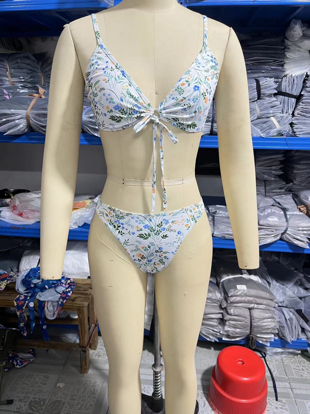 Geblümter Bandeau-Bikini-Set | Atmungsaktiver Damen-Badeanzug – S bis XL
