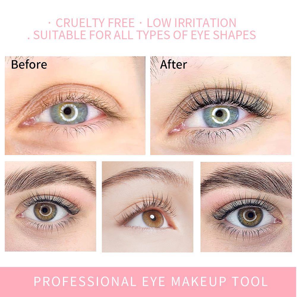 Kit de Permanente Rehaussement de Cils – Kit de Rehaussement en Sachets (10 Paires) pour Permanente de Cils en 8-12 Minutes | Utilisation en Salon et à Domicile