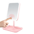 Portable Smart LED Makeup Mirror – Lighted Vanity Mirror for Flawless On-the-Go Makeup | Pink