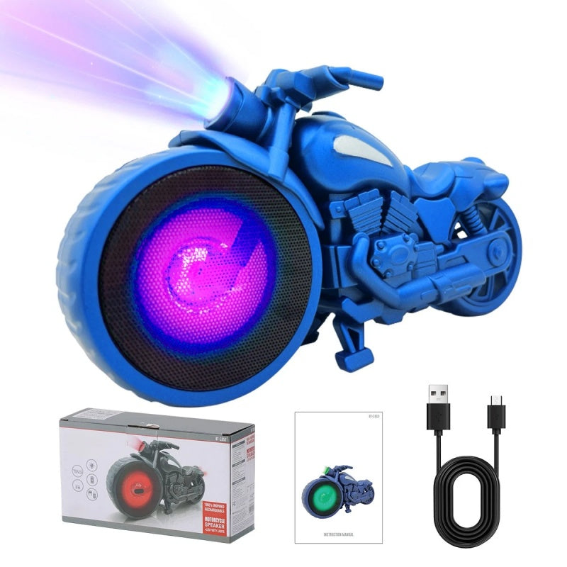 Retro Motorcycle Bluetooth Speaker – Portable 1950s Replica with FM Radio & LED