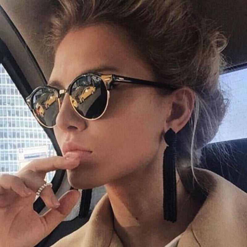 Retro Metal Sunglasses | UV400 Resin Lens – 9 Mercury Colors