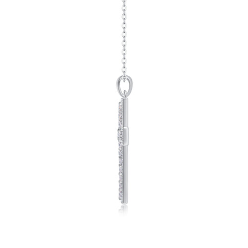 1Shelter Luxury Fashion Diamond Pendant Necklace Set With Mosan Diamond Silver Ornaments Prohibit TikTok sales