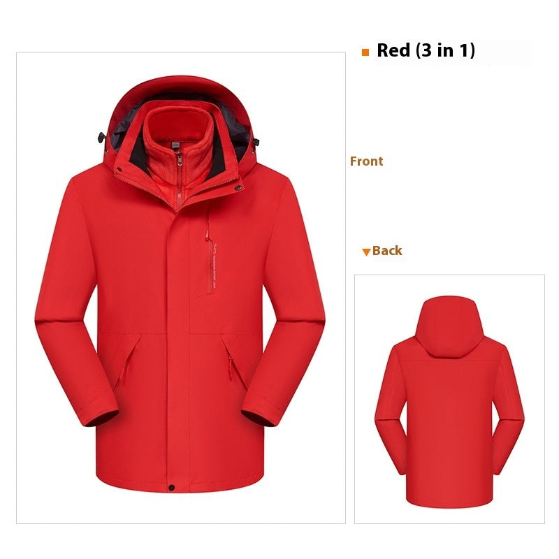 3-in-1 Waterproof Windproof Jacket | Warm Outdoor Coat – Unisex