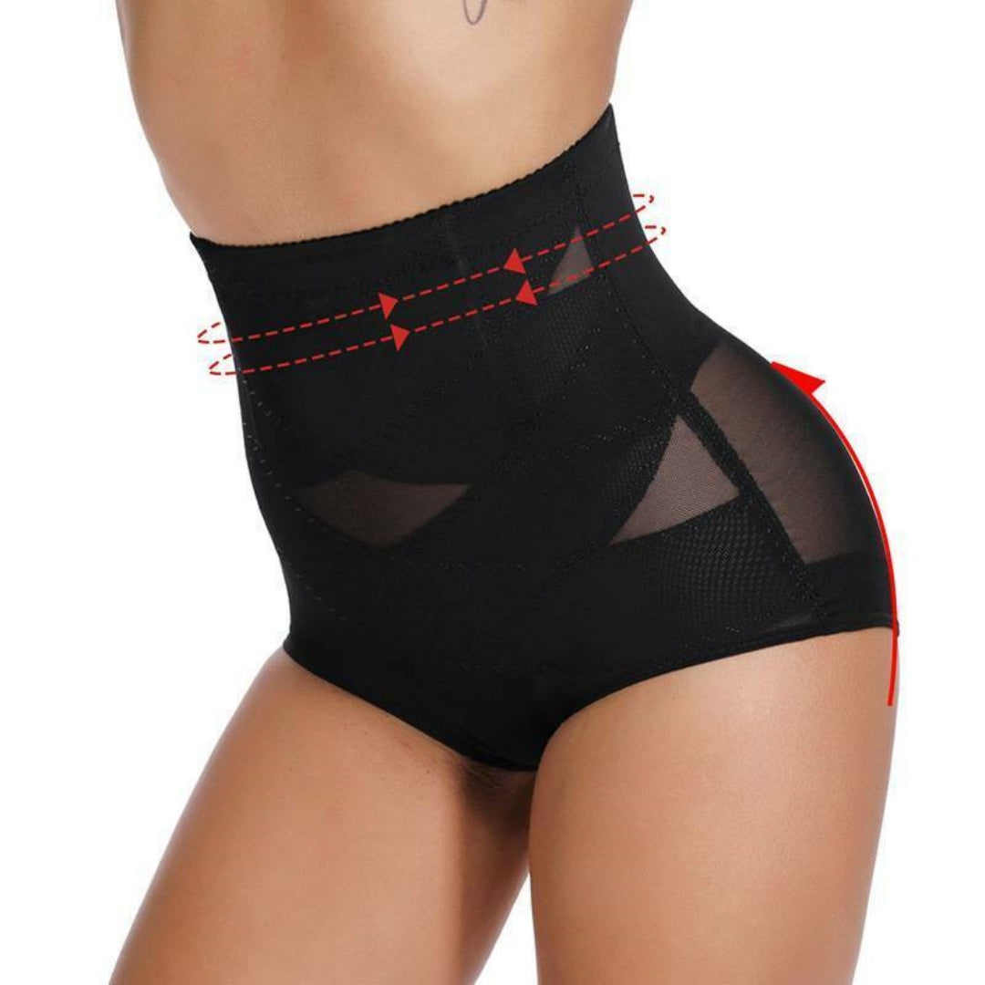 Damen High Waist Bauchkontrolle Shapewear – Nahtlose Po-Lifting-Höschen (S)