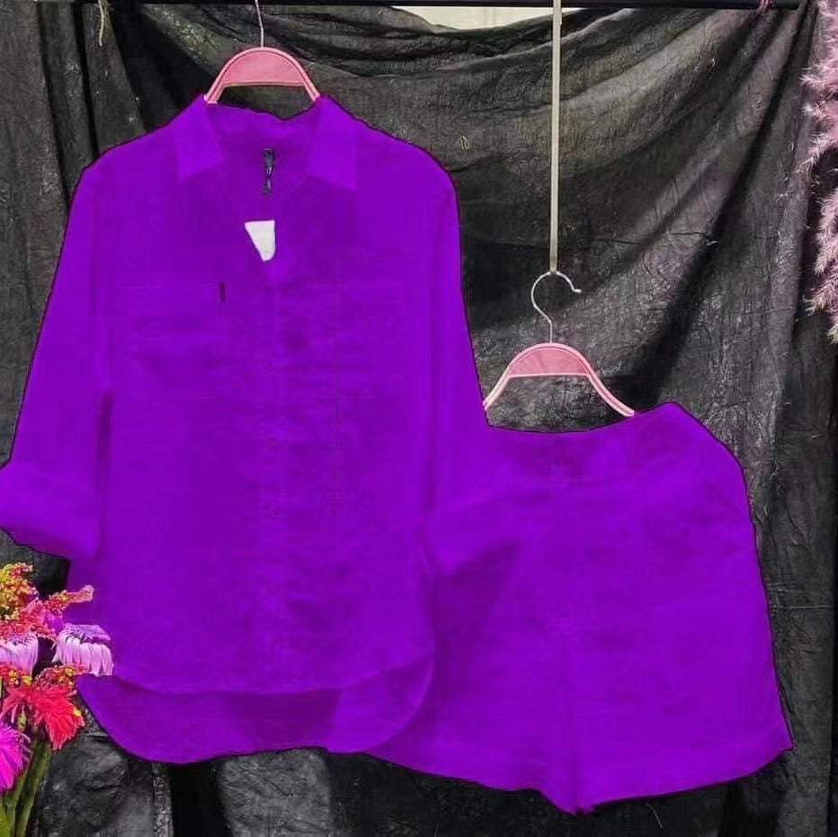 Fashion Solid Color Shirt Outfit