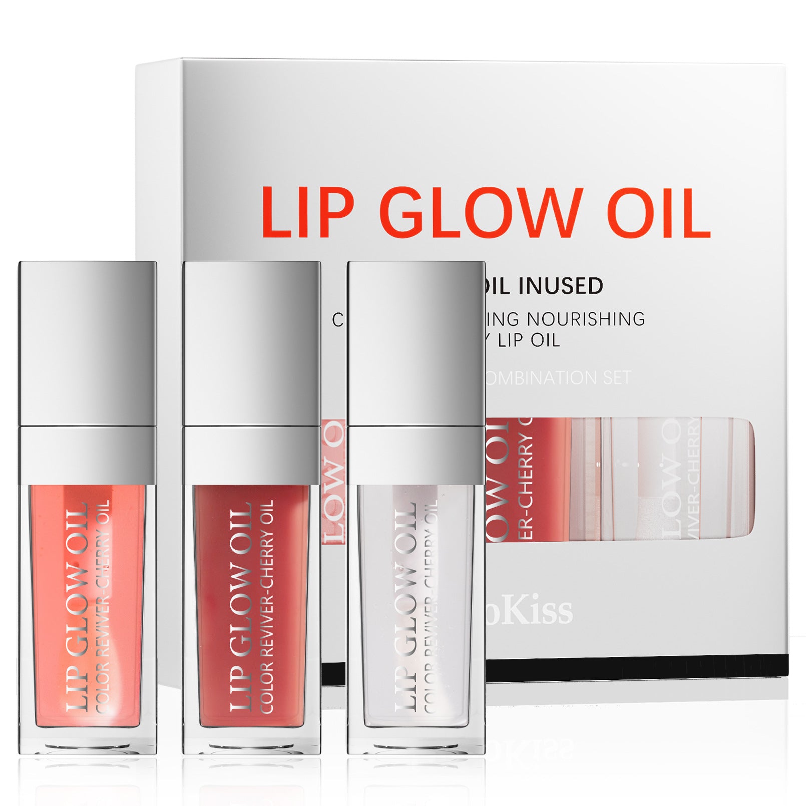 Moisturizing Lip Oil Set – 3-Pack No-Stain Nourishing Lip Gloss