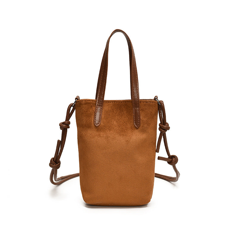 Umhängetasche mit Retro-Leopardenmuster | Wildleder-Schultertasche für Telefone – Damenmode Herbst Winter