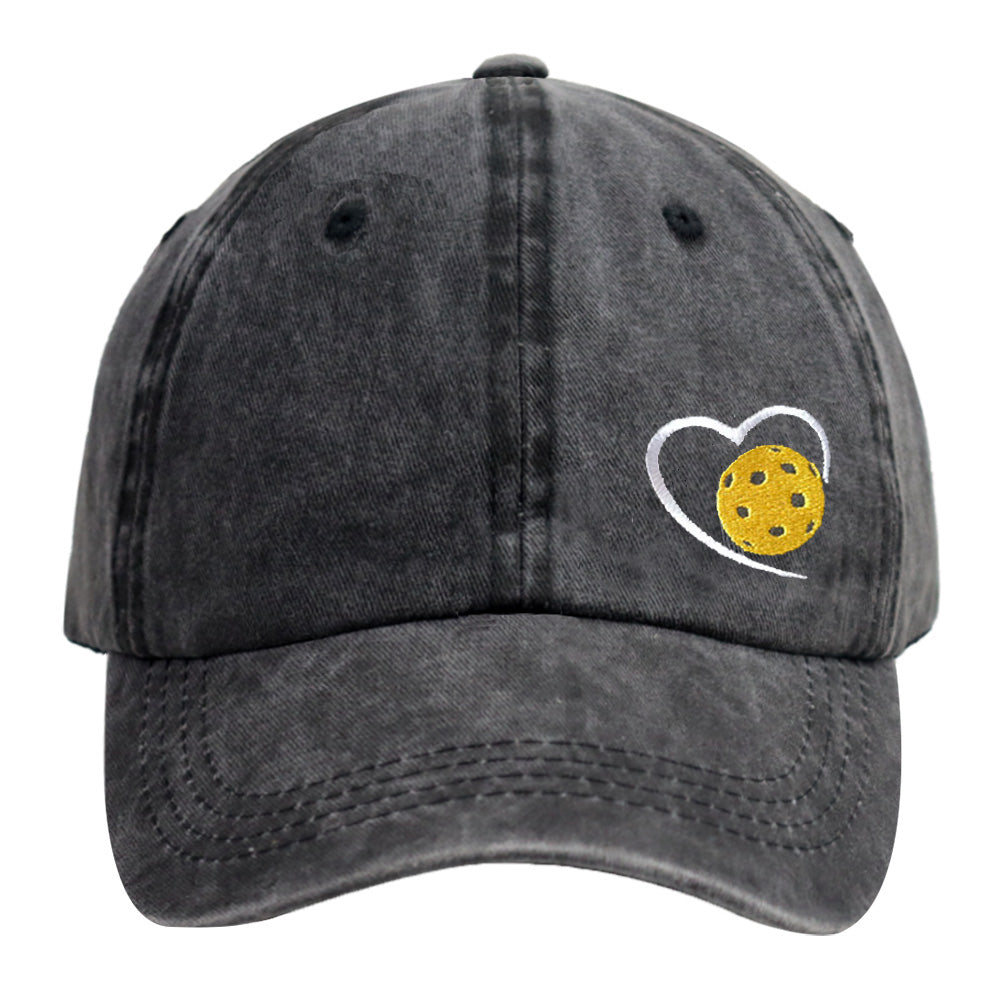 2pcs Pickle Ball Hat For Men Women, Adjustable Embroidered Wash Cotton Baseball Cap