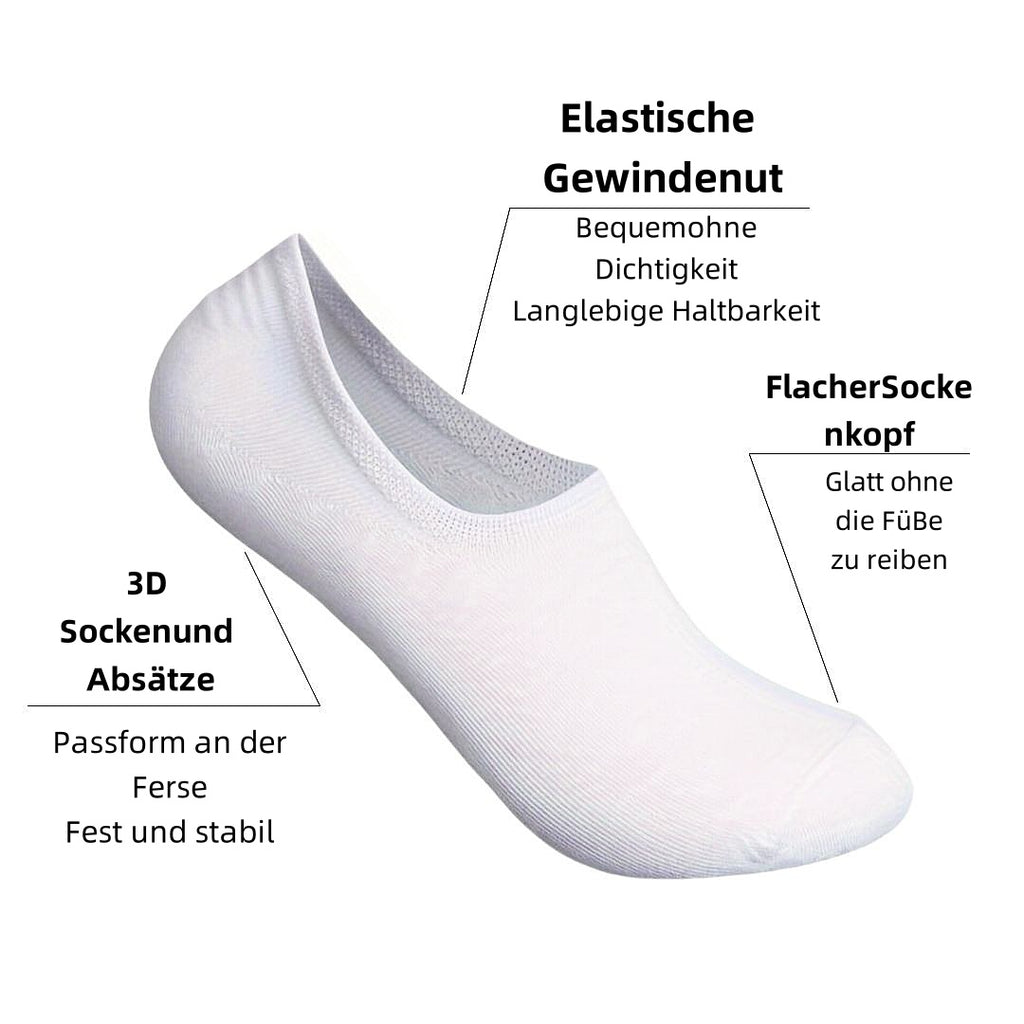 6-Pack Invisible Sneaker Socks – Anti-Slip Cotton No-Show Socks for Men & Women