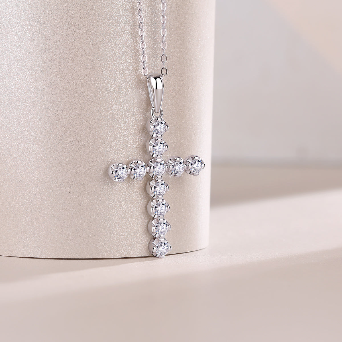 Collier pendentif solitaire moissanite – Chaîne de luxe en argent S925