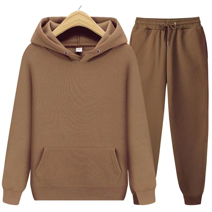 Women's Casual European Size Blank Solid Color Set