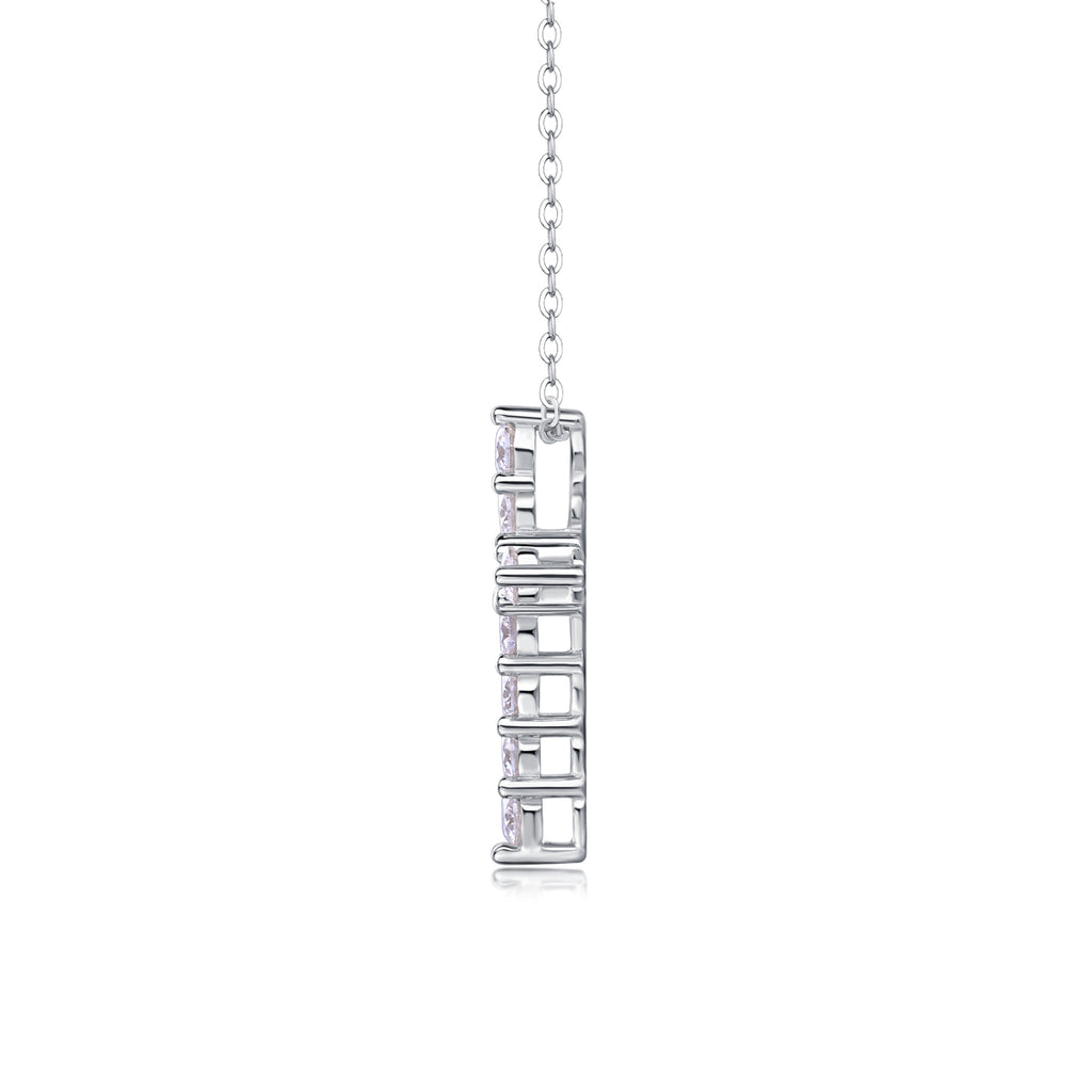 Moissanit Diamant Anhänger Halskette – Luxus S925 Silberkette