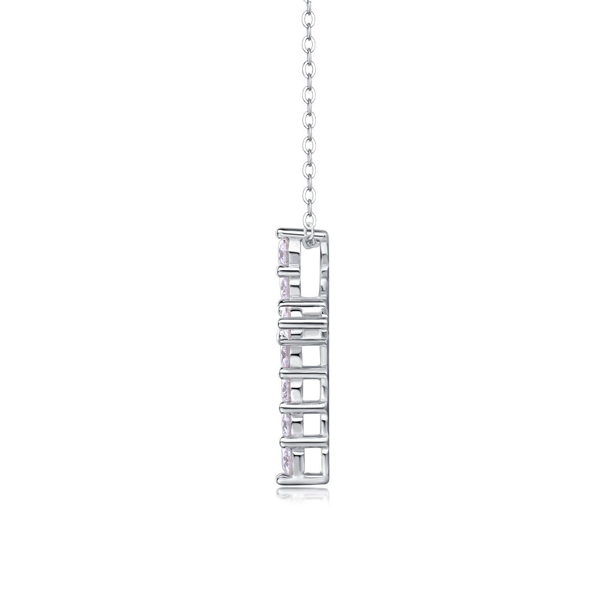 Moissanit Diamant Anhänger Halskette – Luxus S925 Silberkette