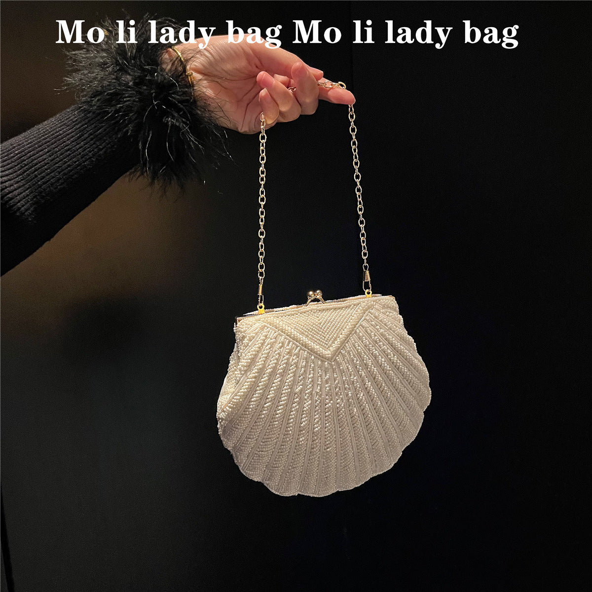 Muschelförmige Umhänge-Schultertasche für Damen