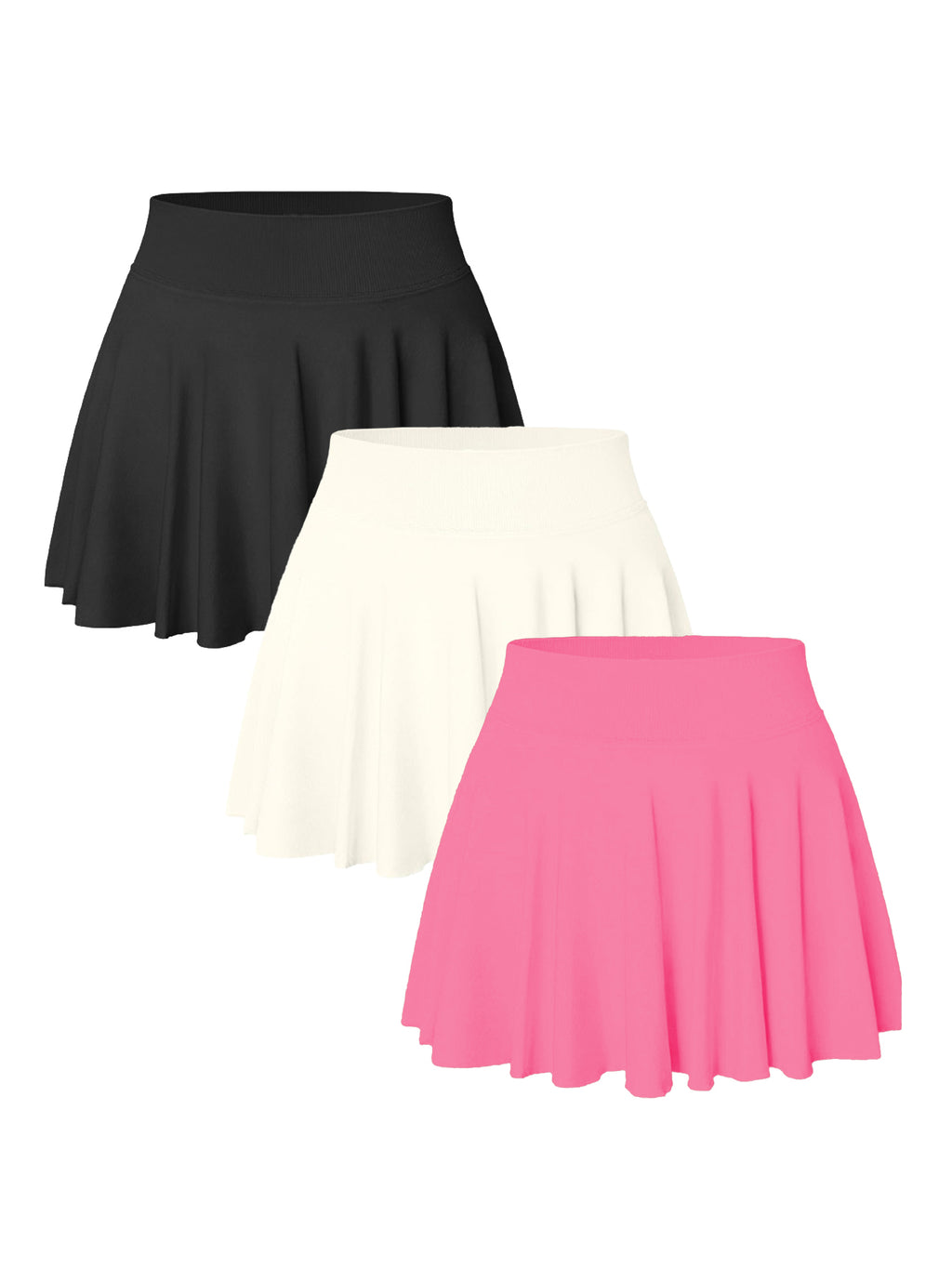 Women's 3-Pack Seamless Tennis Skirt Shorts with Pockets  AdriaPulse