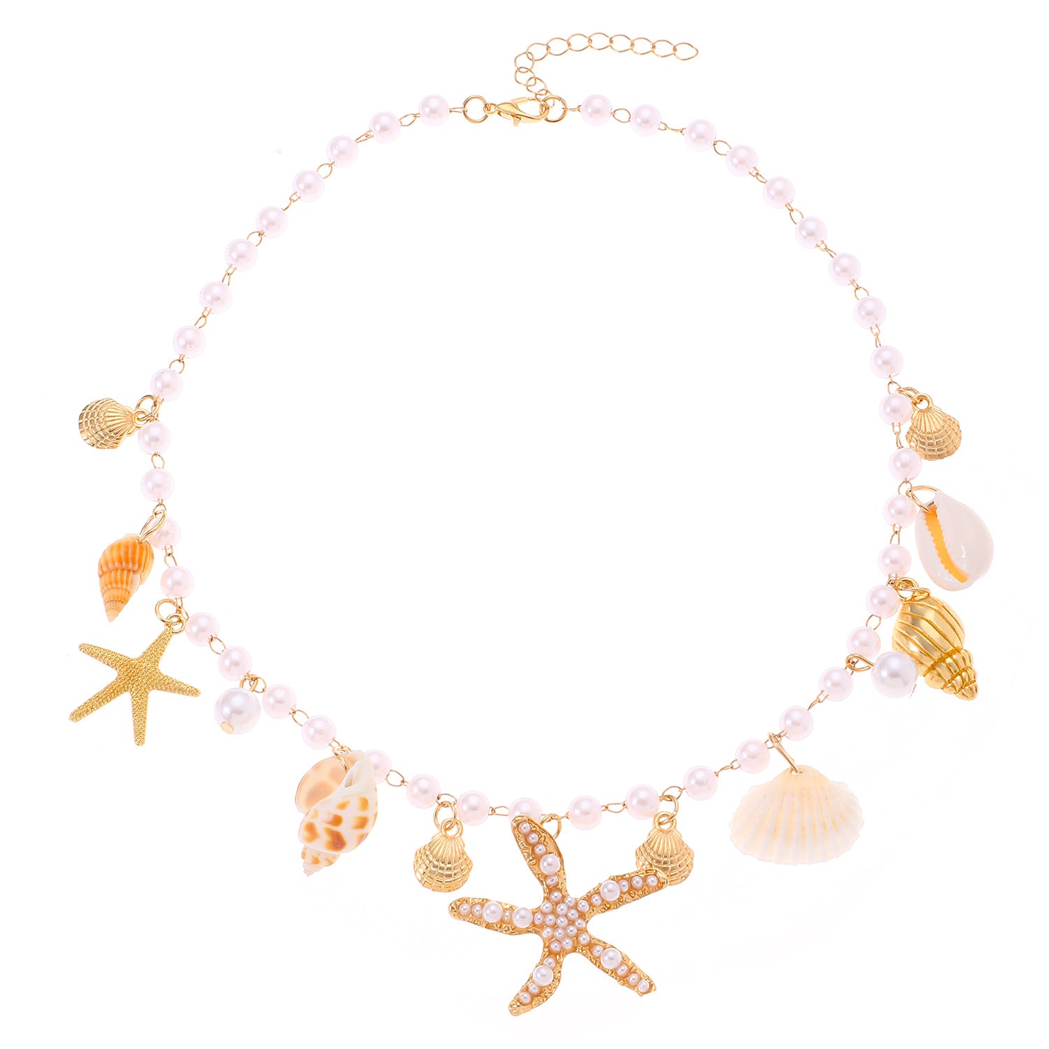 Ensemble collier et bracelet bohèmes en coquillages – Bijoux de plage océaniques pour femmes