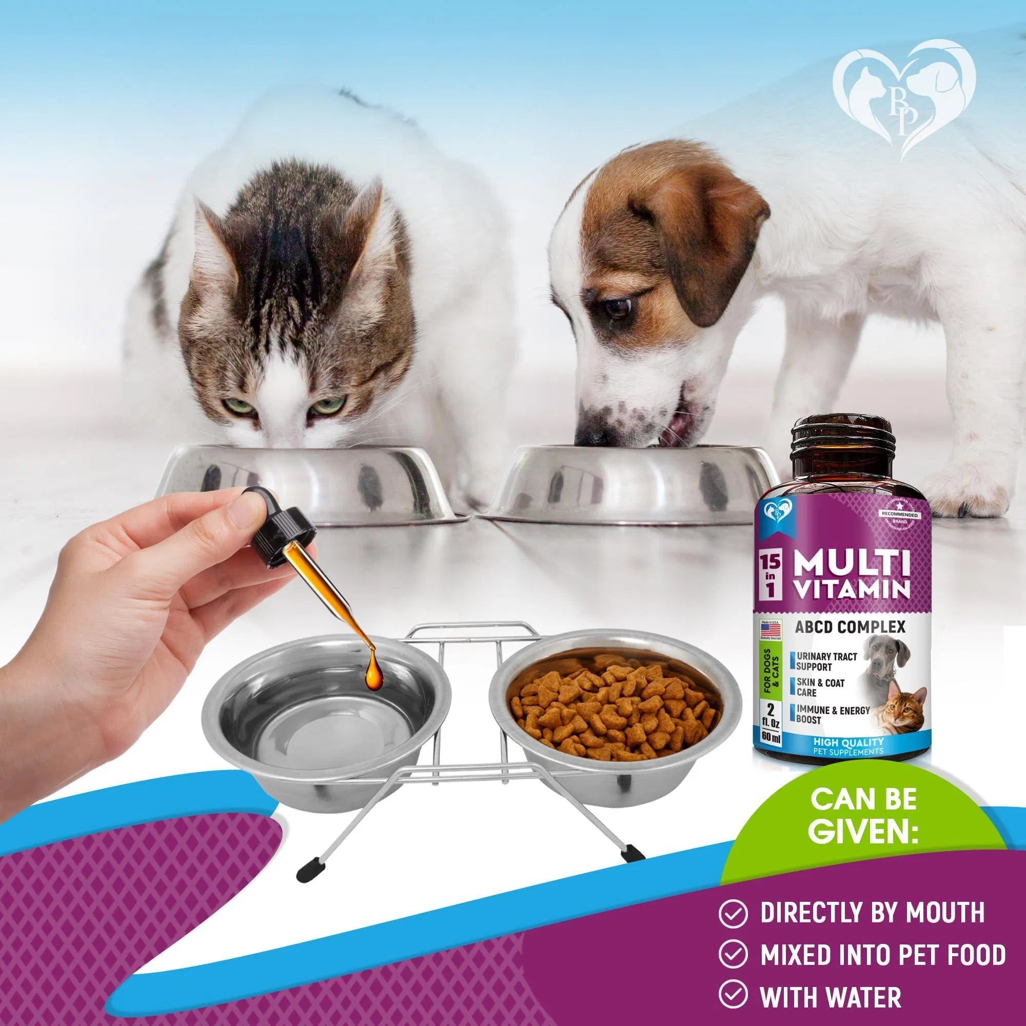 15-in-1 Pet Multivitamin Liquid – Glucosamine & Cranberry for Dogs & Cats | 60ml