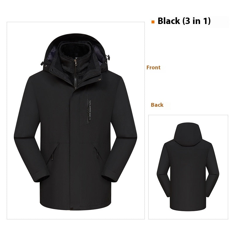 3-in-1 Waterproof Windproof Jacket | Warm Outdoor Coat – Unisex