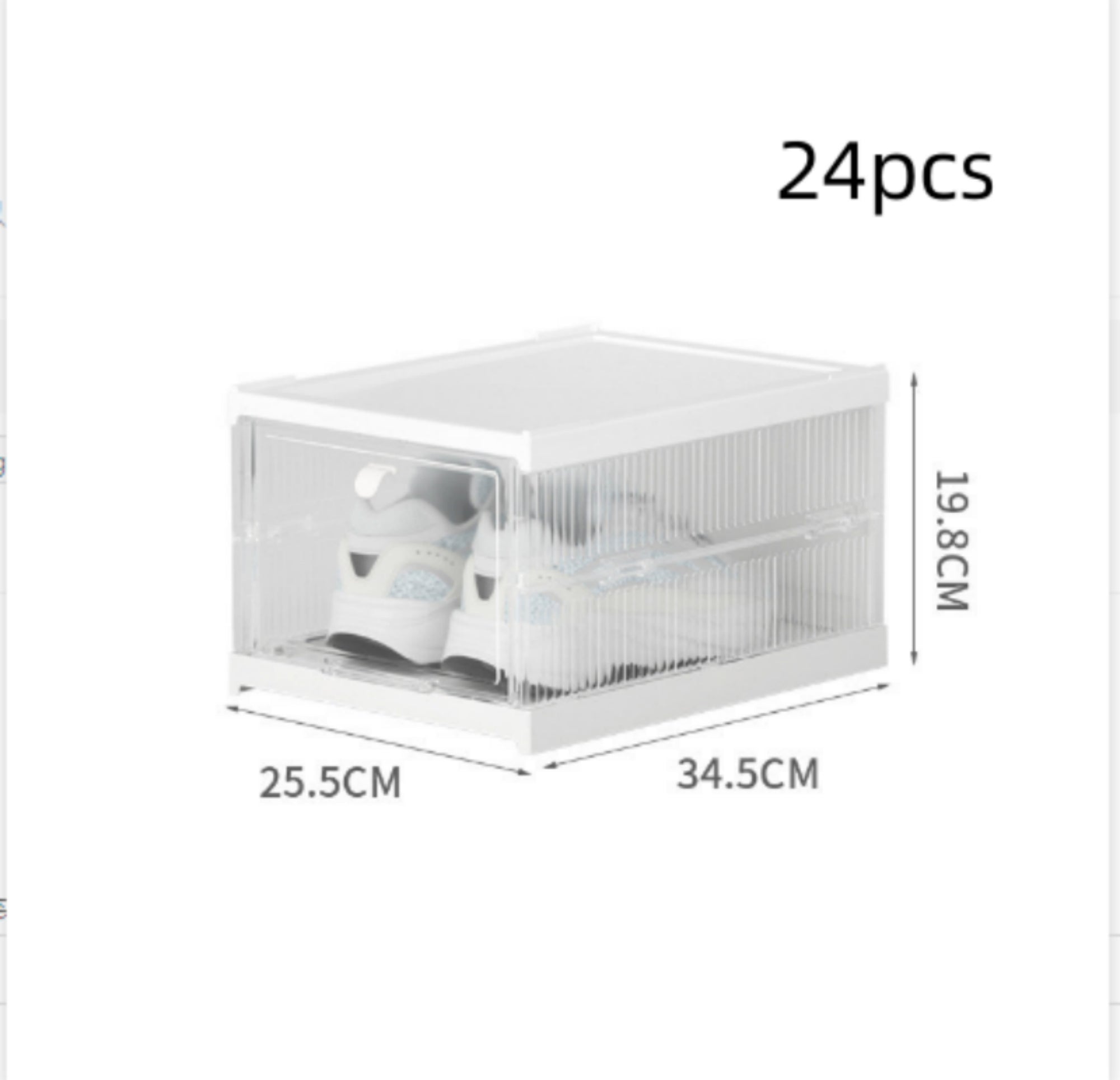No Installation Flip Plastic Foldable Transparent Shoe Box